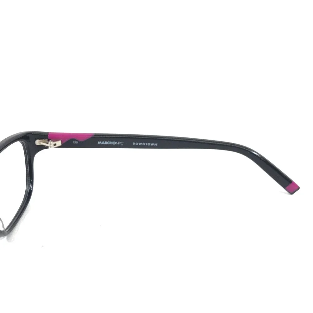 Marchon NYC Eyeglasses Frames MONROE 001 Black Pink Cat Eye Full Rim 51-16-135